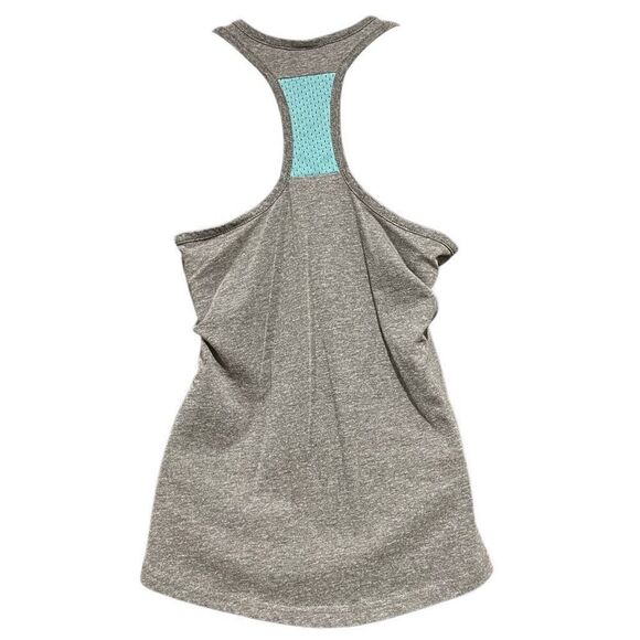 Get Fit Gray Teal Workout Racerback Tank Top Women’s Medium - Picture 2 of 3